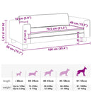 vidaXL krémszínű bársony kutyaágy hosszabbítóval 100 x 50 x 30 cm