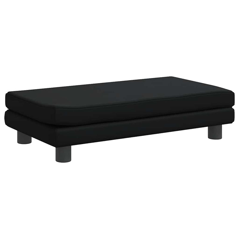 vidaXL fekete műbőr kutyaágy hosszabbítóval 100 x 50 x 30 cm