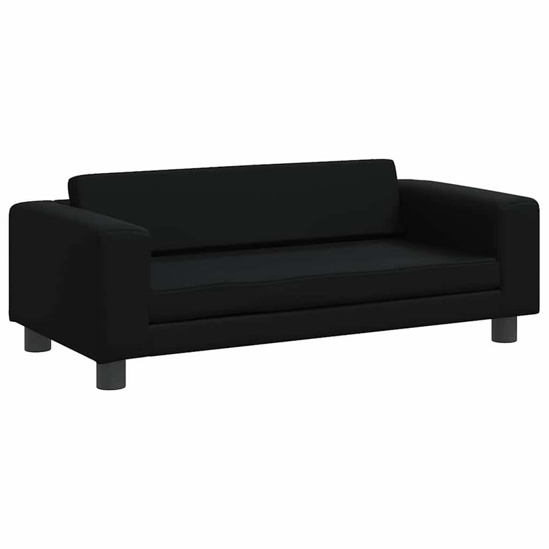 vidaXL fekete műbőr kutyaágy hosszabbítóval 100 x 50 x 30 cm