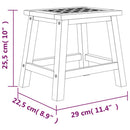 vidaXL tömör diófa fellépő 29 x 22,5 x 25,5 cm