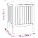 vidaXL tömör diófa fürdőszobai ülőke 40,5 x 40 x 52 cm