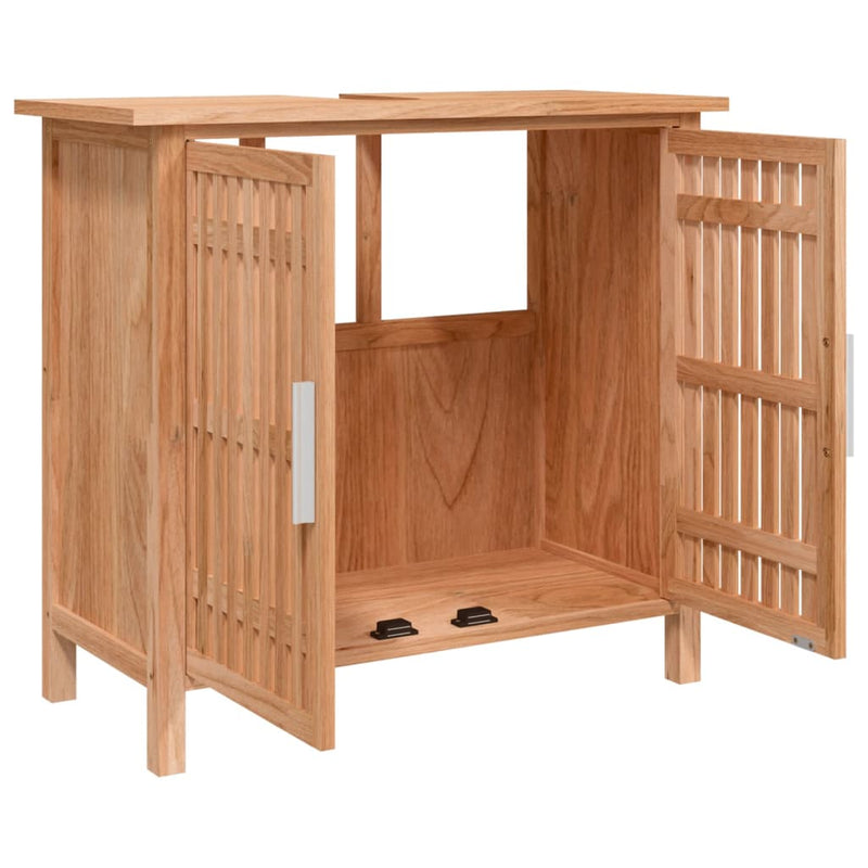 vidaXL tömör diófa mosdószekrény 66 x 29 x 61,5 cm