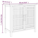 vidaXL tömör diófa mosdószekrény 66 x 29 x 61,5 cm