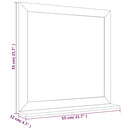 vidaXL tömör diófa falitükör 55 x 55 cm