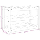 vidaXL tömör diófa bortartó 12 palackhoz