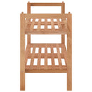 vidaXL tömör diófa cipőállvány 69 x 27 x 41 cm