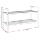 vidaXL tömör diófa cipőállvány 69 x 27 x 41 cm