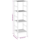 vidaXL tömör diófa fürdőszobapolc 35,5 x 35,5 x 112,5 cm