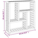 vidaXL tömör diófa falipolc 49 x 15 x 49 cm