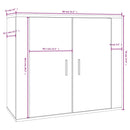 vidaXL fehér szerelt fa tálalószekrény 80 x 33 x 70 cm