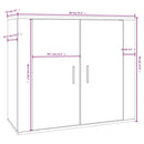 vidaXL betonszürke szerelt fa tálalószekrény 80x33x70 cm