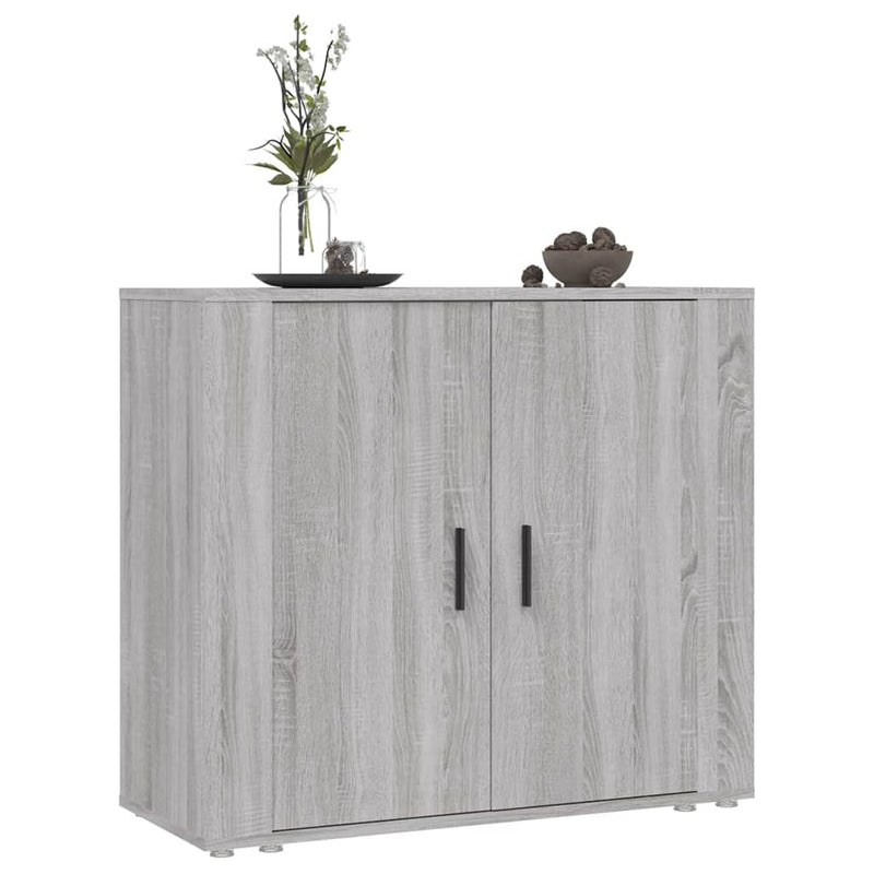 vidaXL szürke sonoma színű szerelt fa tálalószekrény 80x33x70 cm