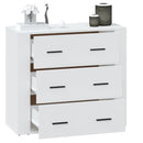 vidaXL fehér szerelt fa tálalószekrény 80 x 33 x 70 cm