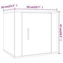 vidaXL betonszürke éjjeliszekrény 50x39x47 cm