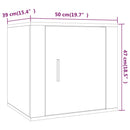 vidaXL 2 db betonszürke éjjeliszekrény 50x39x47 cm