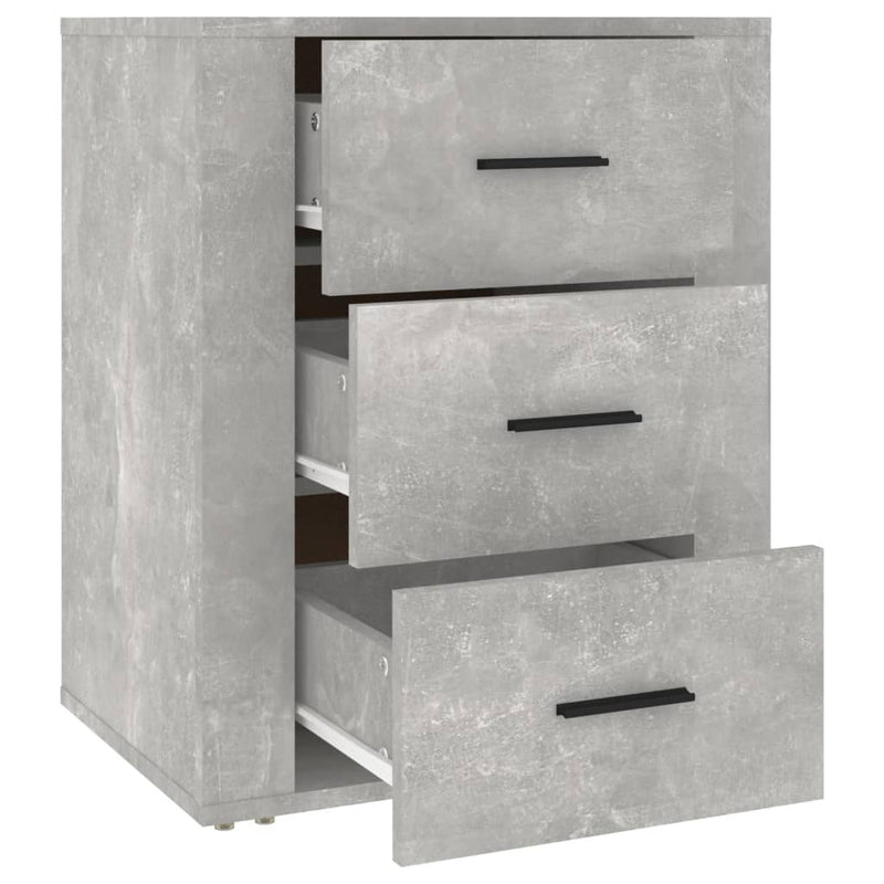 vidaXL betonszürke szerelt fa éjjeliszekrény 50 x 36 x 60 cm