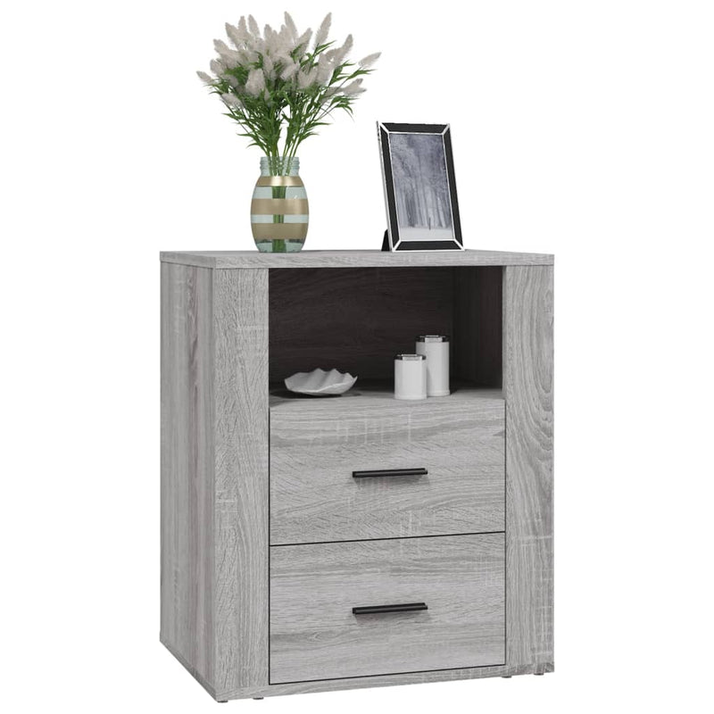 vidaXL szürke sonoma színű szerelt fa éjjeliszekrény 50 x 36 x 60 cm