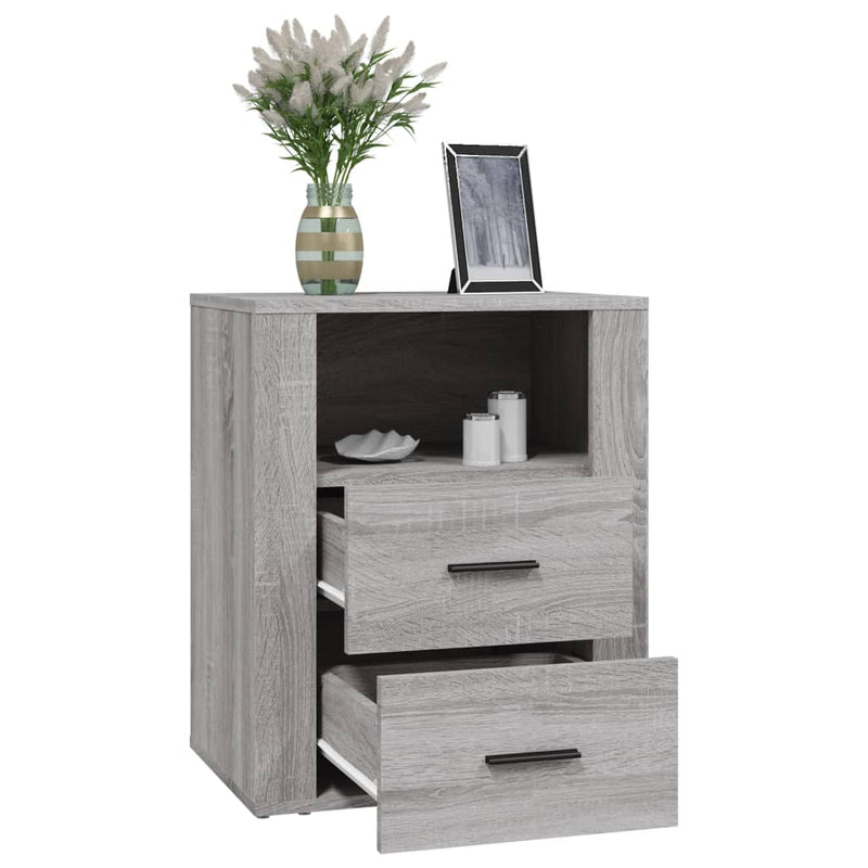 vidaXL szürke sonoma színű szerelt fa éjjeliszekrény 50 x 36 x 60 cm