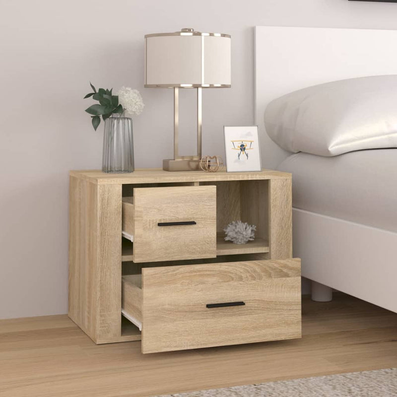 vidaXL sonoma tölgy színű szerelt fa éjjeliszekrény 60 x 36 x 45 cm