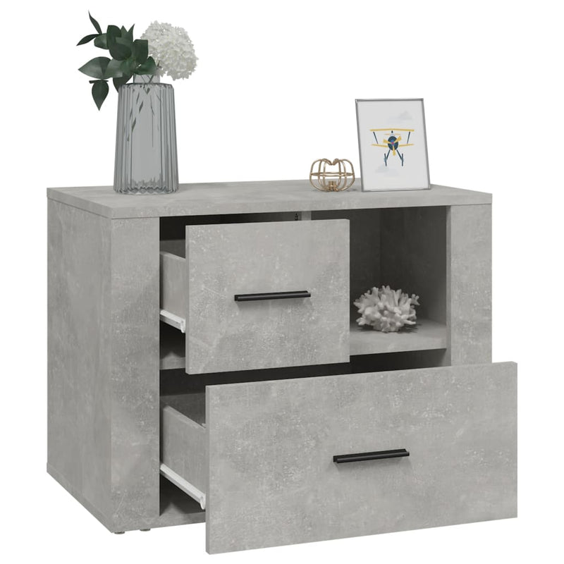 vidaXL betonszürke szerelt fa éjjeliszekrény 60 x 36 x 45 cm