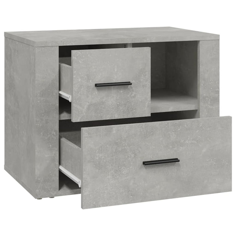 vidaXL betonszürke szerelt fa éjjeliszekrény 60 x 36 x 45 cm