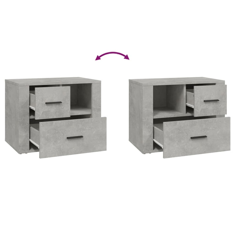 vidaXL betonszürke szerelt fa éjjeliszekrény 60 x 36 x 45 cm