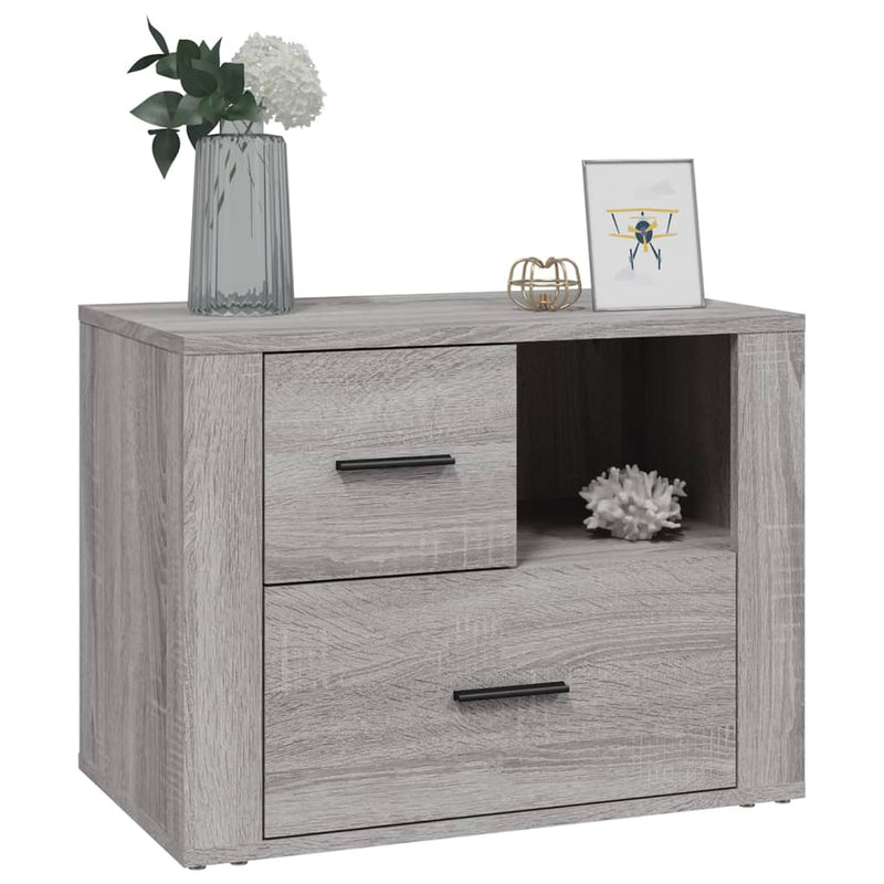 vidaXL szürke sonoma színű szerelt fa éjjeliszekrény 60 x 36 x 45 cm