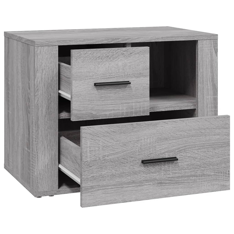 vidaXL szürke sonoma színű szerelt fa éjjeliszekrény 60 x 36 x 45 cm