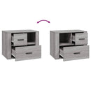 vidaXL szürke sonoma színű szerelt fa éjjeliszekrény 60 x 36 x 45 cm