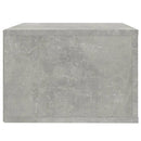 vidaXL betonszürke falra szerelhető éjjeliszekrény 50 x 36 x 25 cm