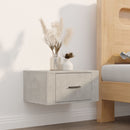 vidaXL 2 db betonszürke falra szerelhető éjjeliszekrény 50x36x25 cm