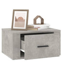 vidaXL 2 db betonszürke falra szerelhető éjjeliszekrény 50x36x25 cm