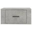 vidaXL 2 db betonszürke falra szerelhető éjjeliszekrény 50x36x25 cm