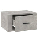 vidaXL 2 db betonszürke falra szerelhető éjjeliszekrény 50x36x25 cm