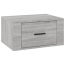 vidaXL 2 db szürke sonoma falra szerelhető éjjeliszekrény 50x36x25 cm