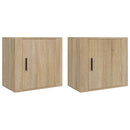 vidaXL 2 db sonoma tölgy falra szerelhető éjjeliszekrény 50x30x47 cm