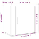 vidaXL betonszürke falra szerelhető éjjeliszekrény 50x30x47 cm