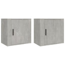 vidaXL 2 db betonszürke falra szerelhető éjjeliszekrény 50x30x47 cm