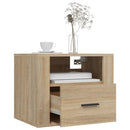 vidaXL 2 db sonoma tölgy falra szerelhető éjjeliszekrény 50x36x40 cm