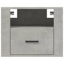 vidaXL 2 db betonszürke falra szerelhető éjjeliszekrény 50x36x40 cm