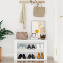 vidaXL fehér szerelt fa cipőtartó 75x35x45 cm