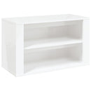 vidaXL magasfényű fehér szerelt fa cipőtartó 75 x 35 x 45 cm