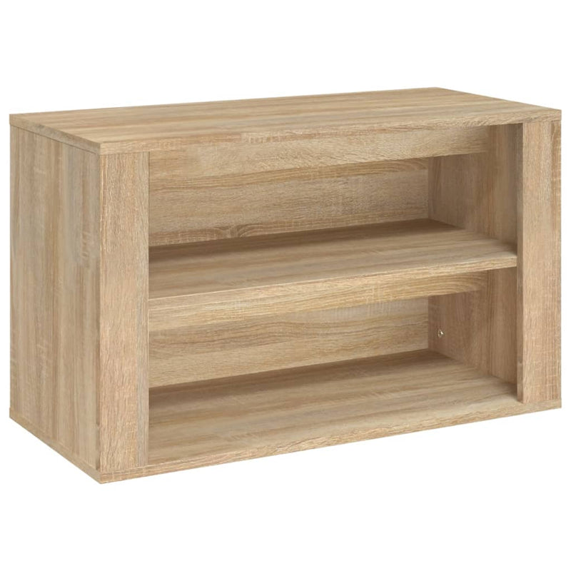 vidaXL sonoma tölgy színű szerelt fa cipőtartó 75x35x45 cm