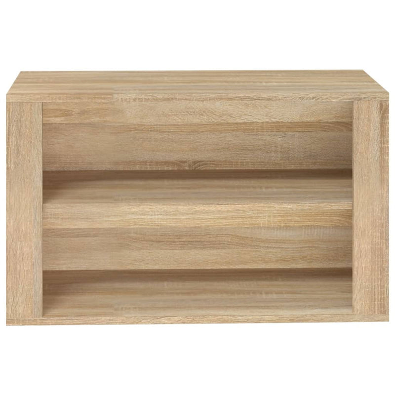 vidaXL sonoma tölgy színű szerelt fa cipőtartó 75x35x45 cm