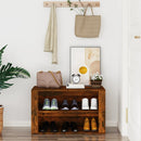 vidaXL füstös tölgy színű szerelt fa cipőtartó 75x35x45 cm