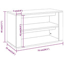 vidaXL füstös tölgy színű szerelt fa cipőtartó 75x35x45 cm