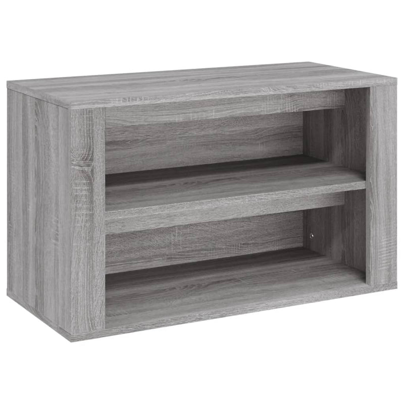 vidaXL szürke sonoma színű szerelt fa cipőtartó 75x35x45 cm