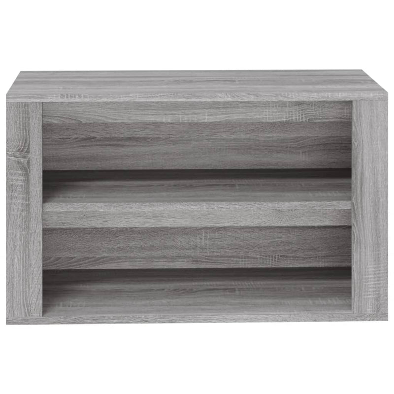 vidaXL szürke sonoma színű szerelt fa cipőtartó 75x35x45 cm
