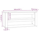 vidaXL sonoma tölgy színű szerelt fa cipőtartó 100x35x45 cm