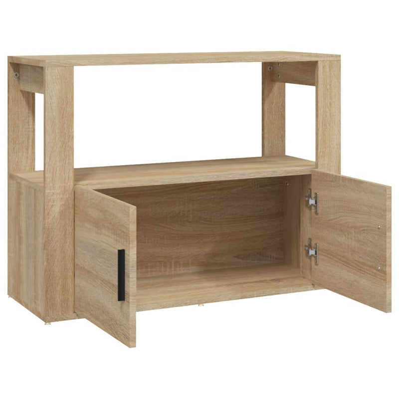 vidaXL sonoma tölgy színű szerelt fa tálalóasztal 80 x 30 x 60 cm